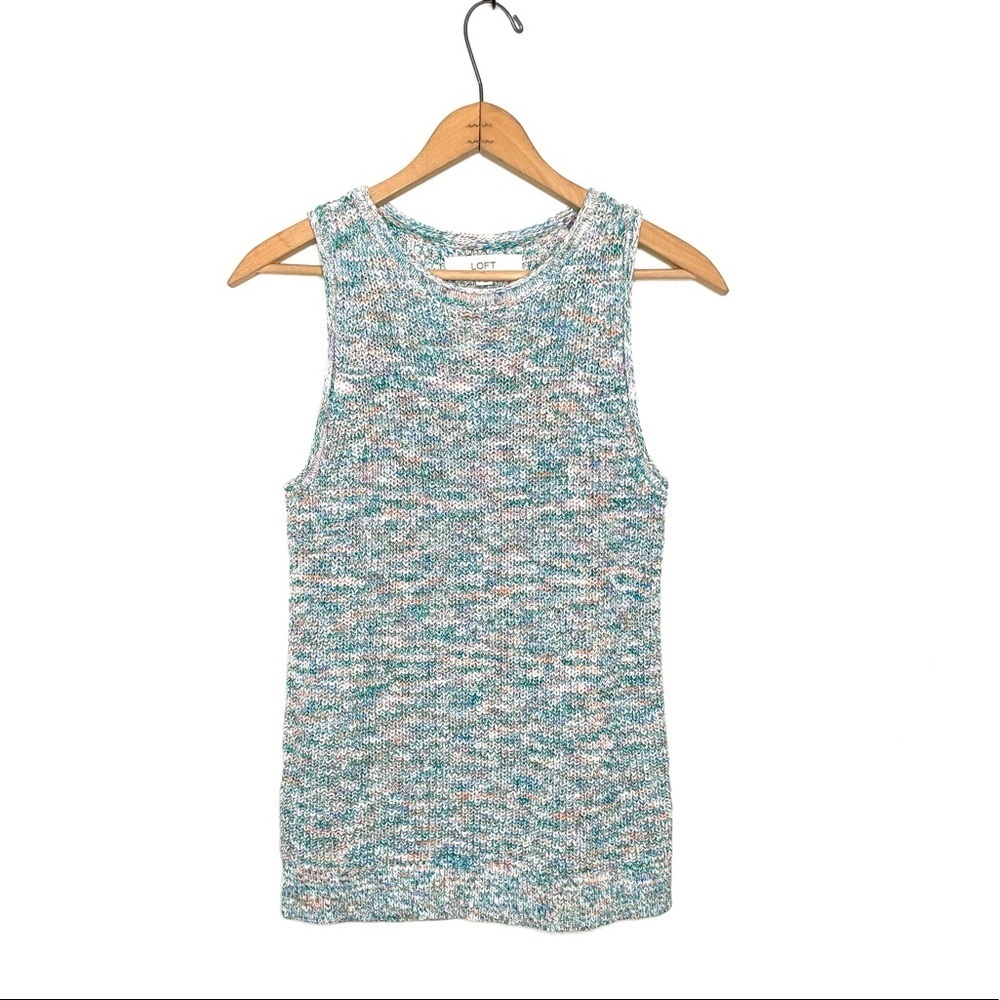 Loft | Spacedye Sweater Tank Top - Picture 2 of 8
